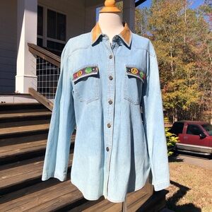 Vintage High Drama denim shirt